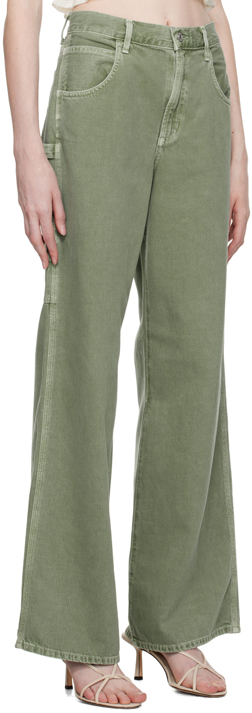 Agolde Magda Organic Cotton Carpenter Jeans In Salamander In Salamander (washed D