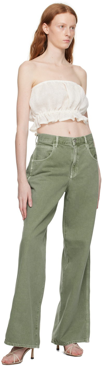 Agolde Magda Organic Cotton Carpenter Jeans In Salamander In Salamander (washed D