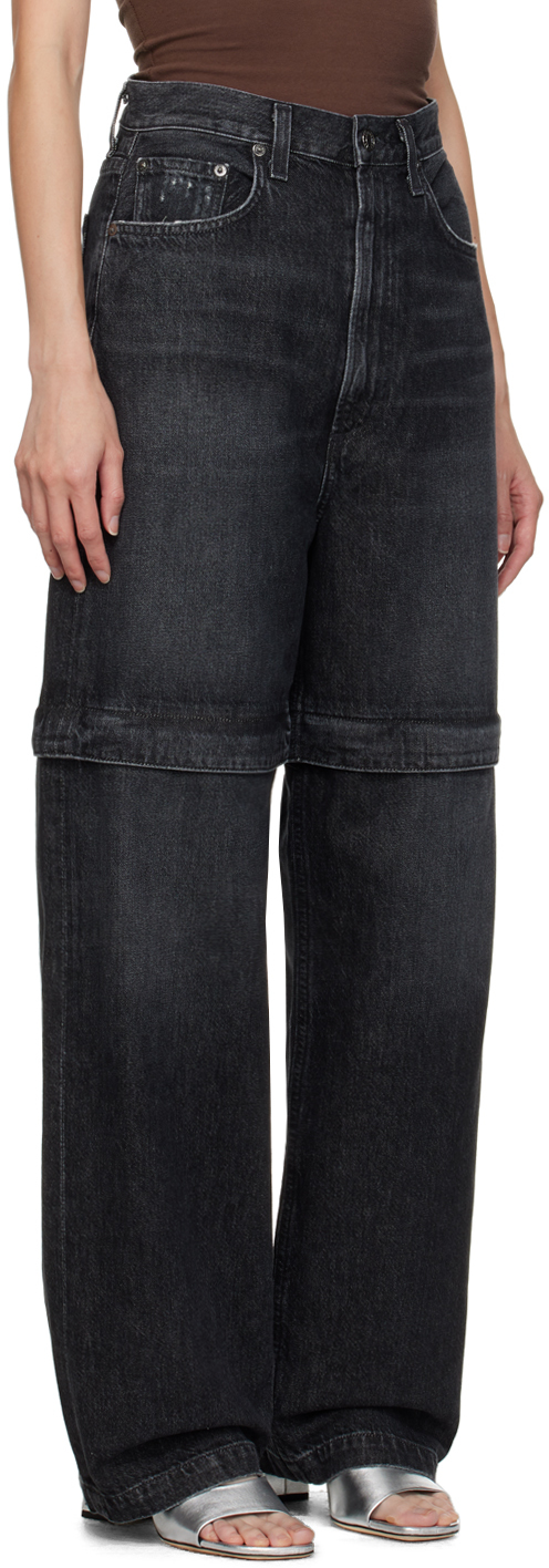 Agolde Black Risha Jeans In Sin