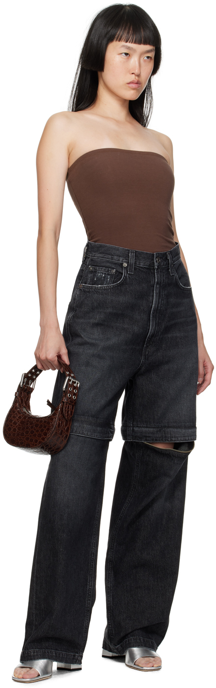 Agolde Black Risha Jeans In Sin