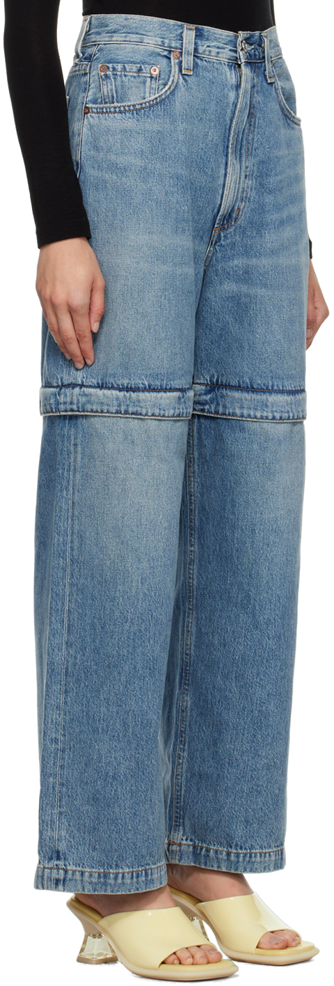 Agolde Blue Risha Jeans In Memento
