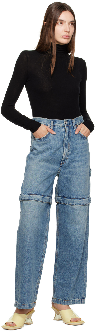 Agolde Blue Risha Jeans In Memento