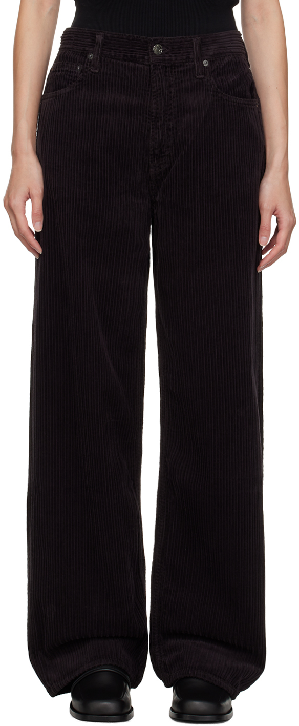 AGOLDE Brown Low Slung Baggy Trousers