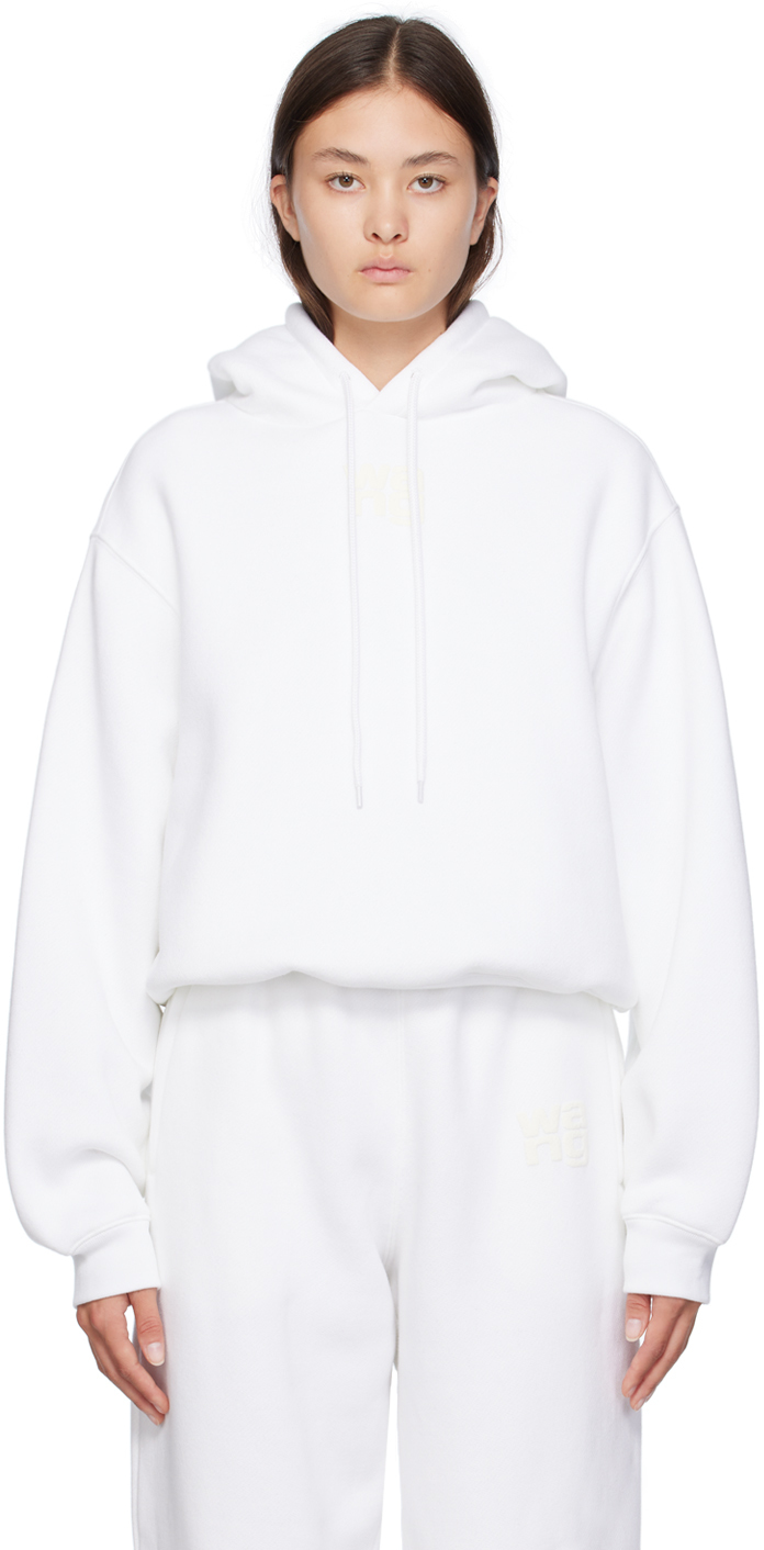 alexanderwang. t White Bonded Hoodie