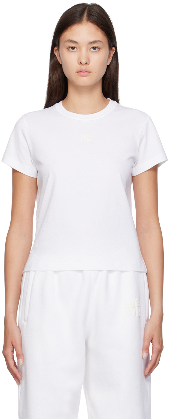 alexanderwang.t: White Bonded T-Shirt | SSENSE Canada