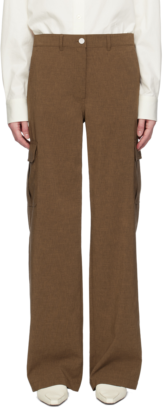 Brown Six-Pocket Cargo Pants