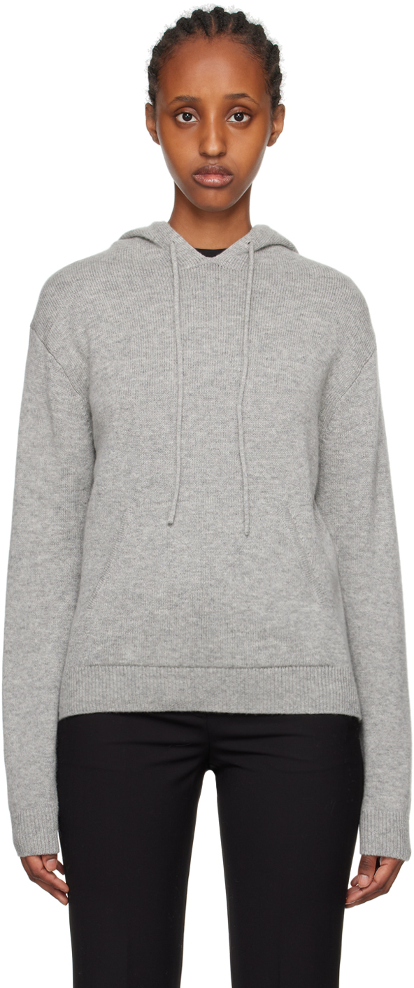 THEORY GRAY SLIM HOODIE