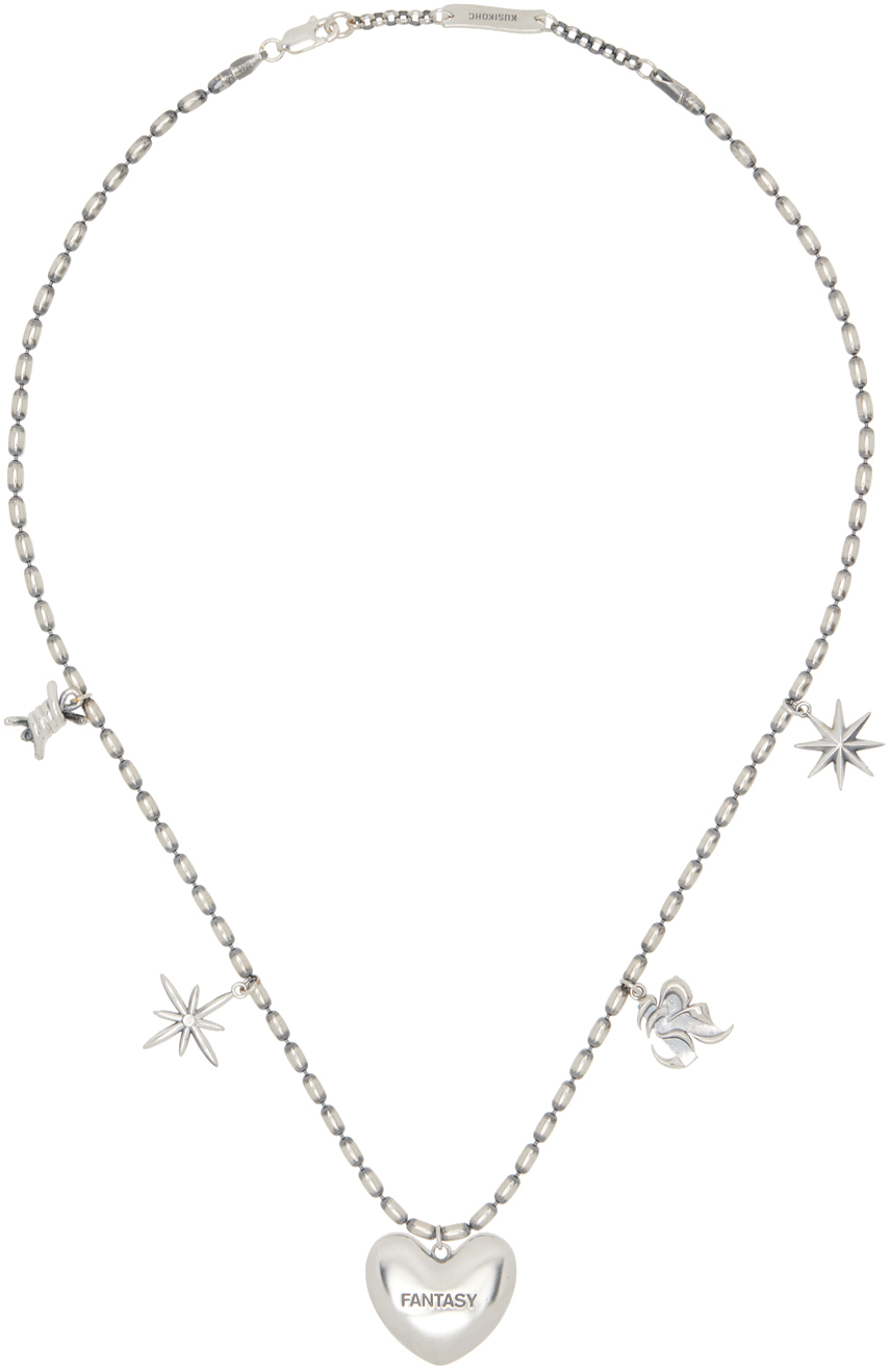 Kusikohc Silver Multi Charm Necklace