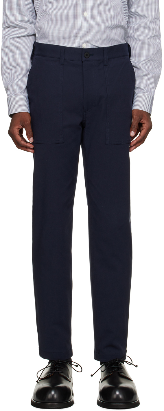 Theory Navy Pocket Trousers In Baltic