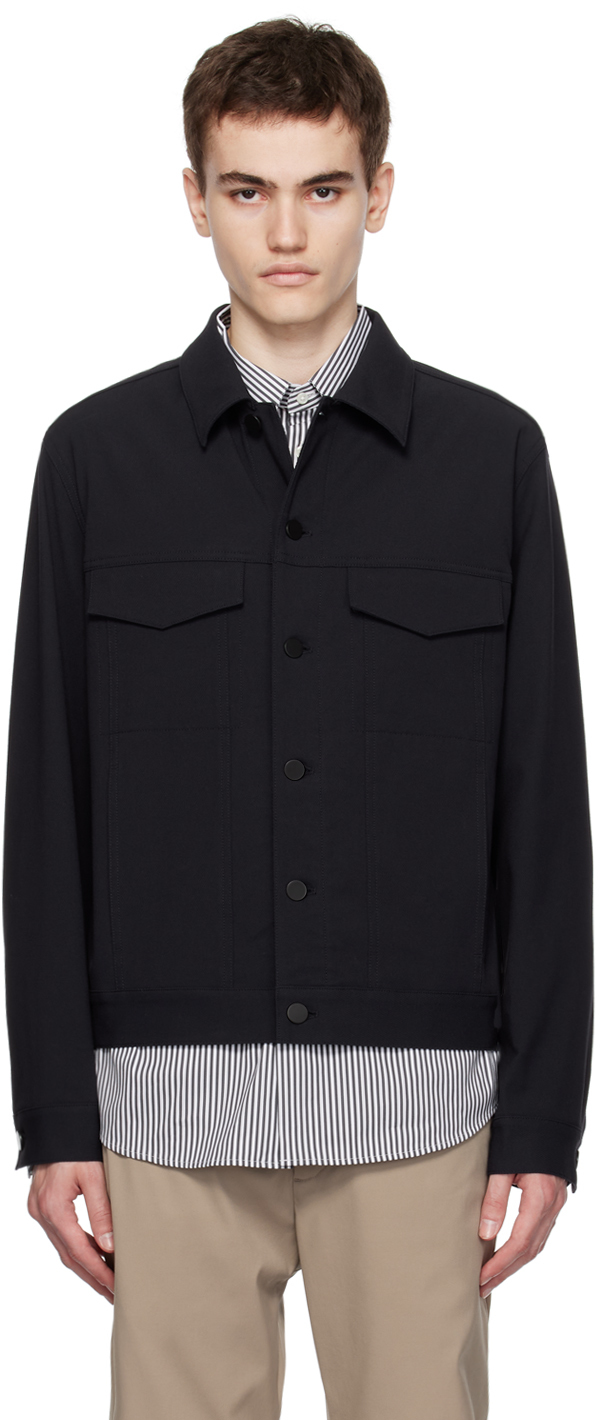 Chemise Homme Theory Bleu Marine à Carreaux - 100% Coton - Taille S - Neuf Avec étiquettes