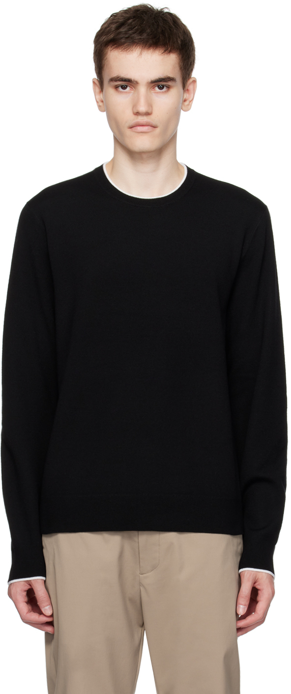 Theory: Black Arnaud Sweater | SSENSE