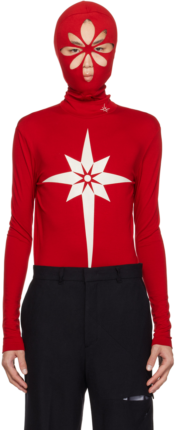 Red Printed Long Sleeve T-Shirt