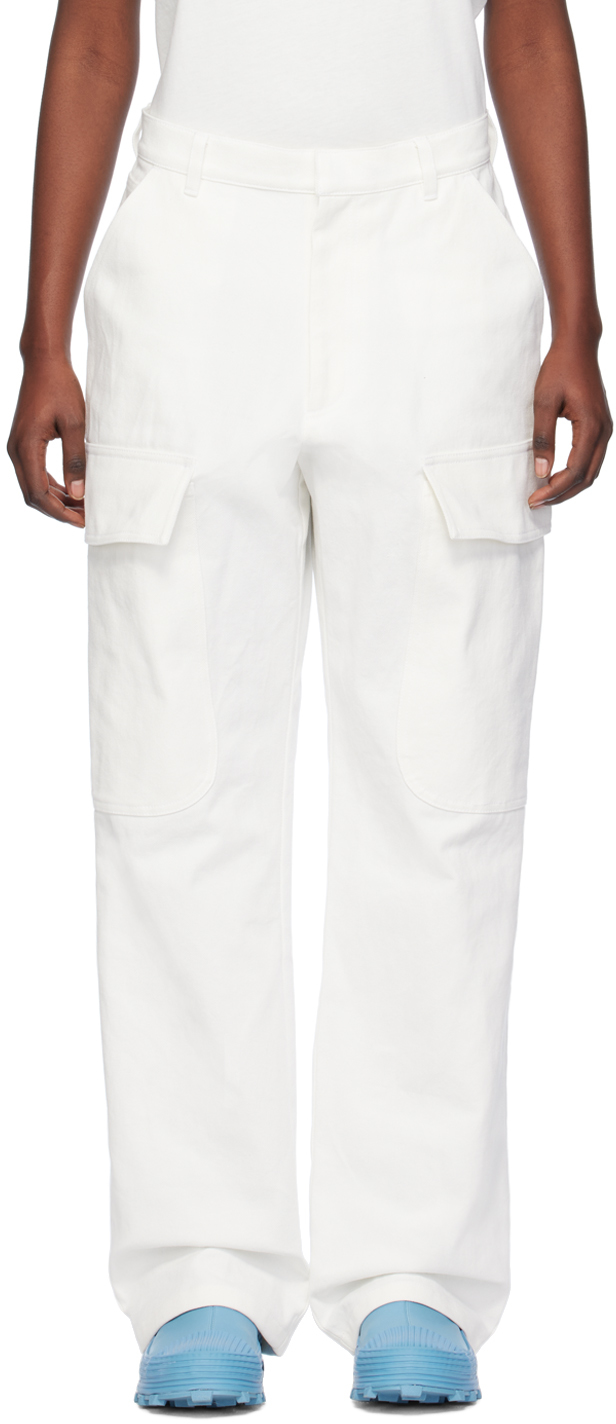 Sky High Farm Workwear White Alastair Mckimm Edition Cargo Trousers