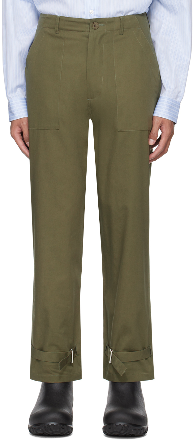 Sky High Farm Workwear Khaki Samira Nasr Edition Trousers In Green