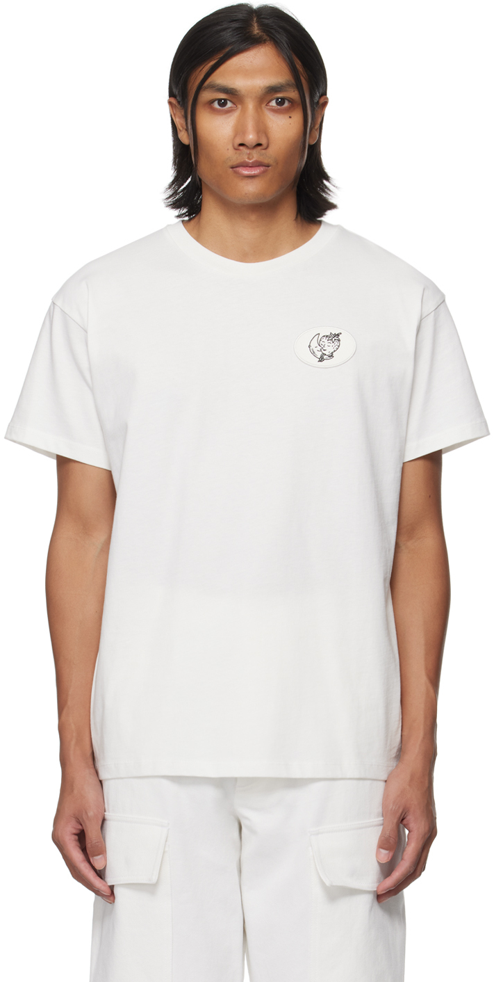 White Alastair McKimm Edition T-Shirt by Sky High Farm Workwear on Sale