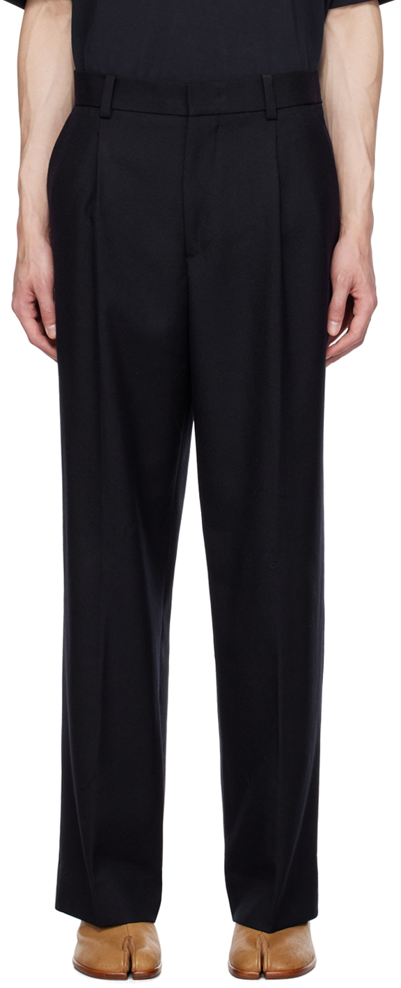 Navy Pinched Seams Trousers