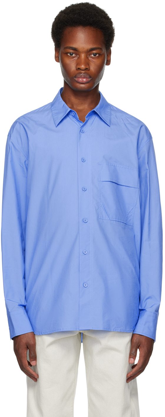 Blue Embroidered Shirt