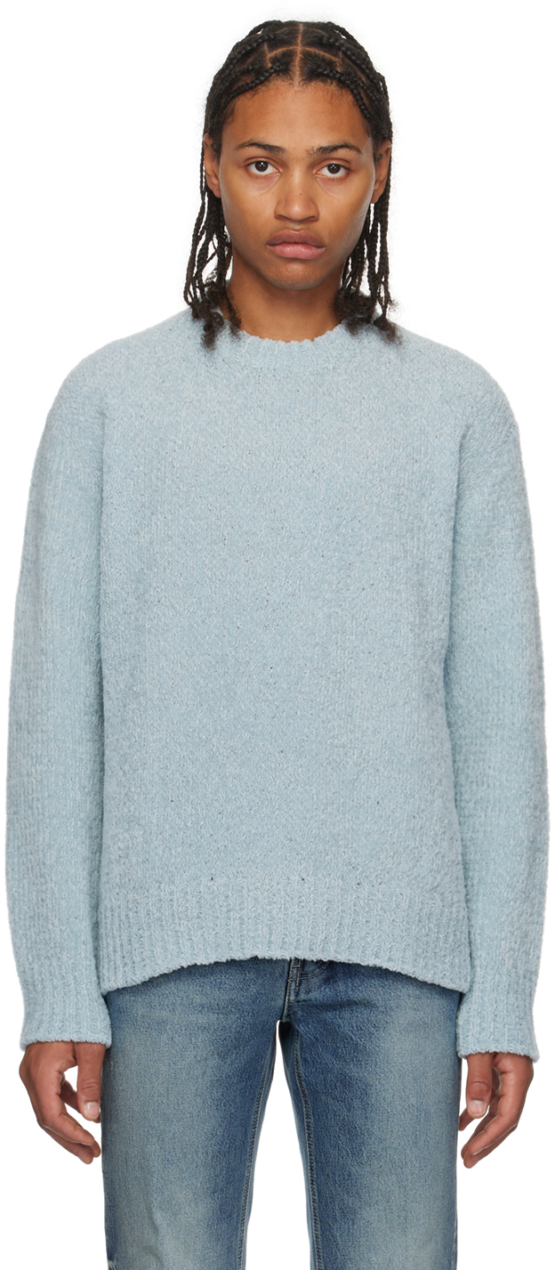 Solid Homme Blue Vented Sweater In 325l Blue