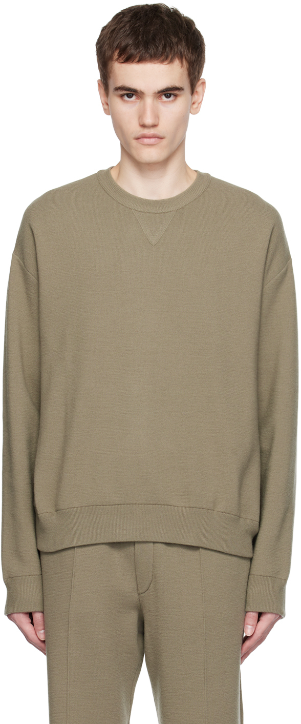 Khaki Crewneck Sweater