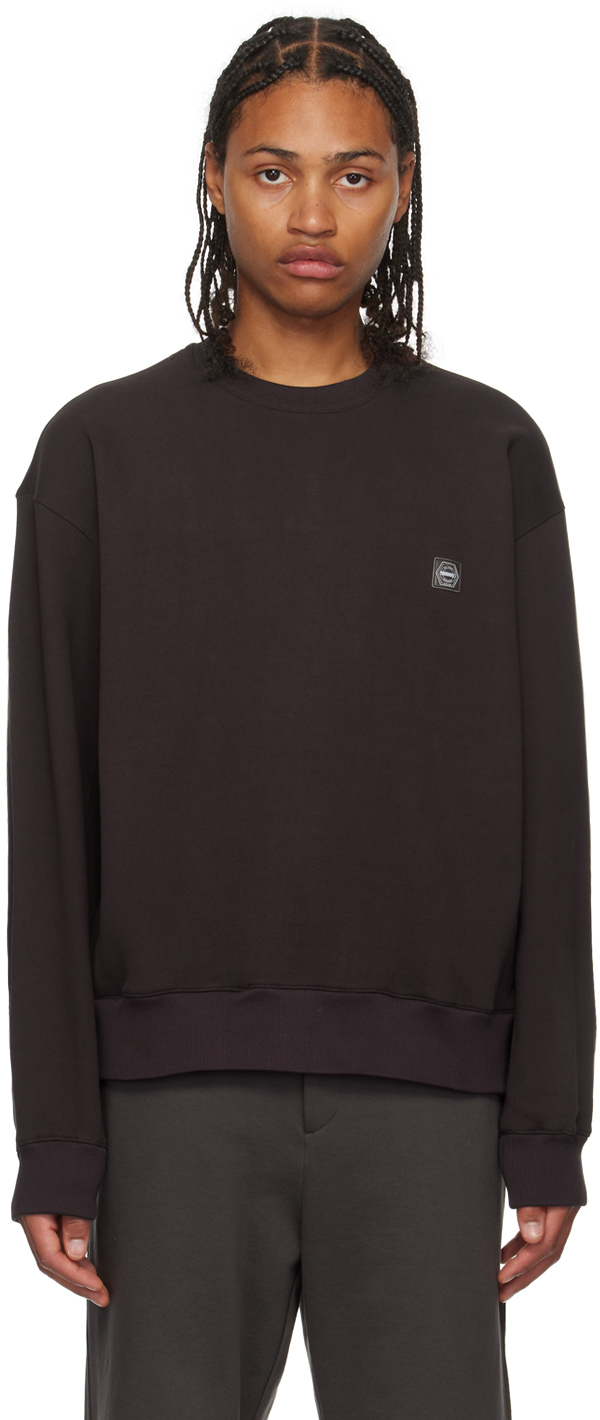 Solid Homme Brown Patch Sweatshirt In 619r Red
