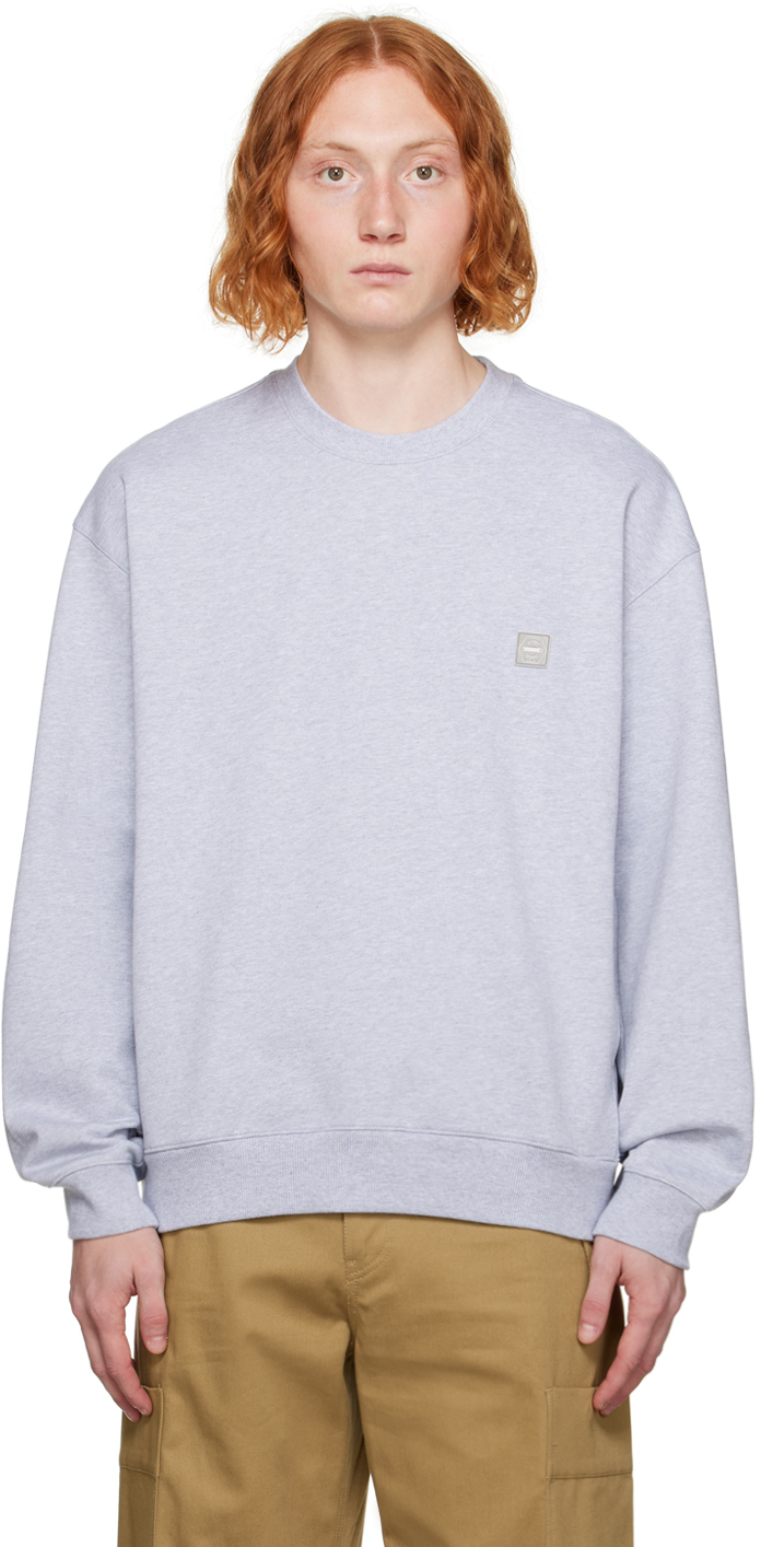 Gray Flocked Sweatshirt