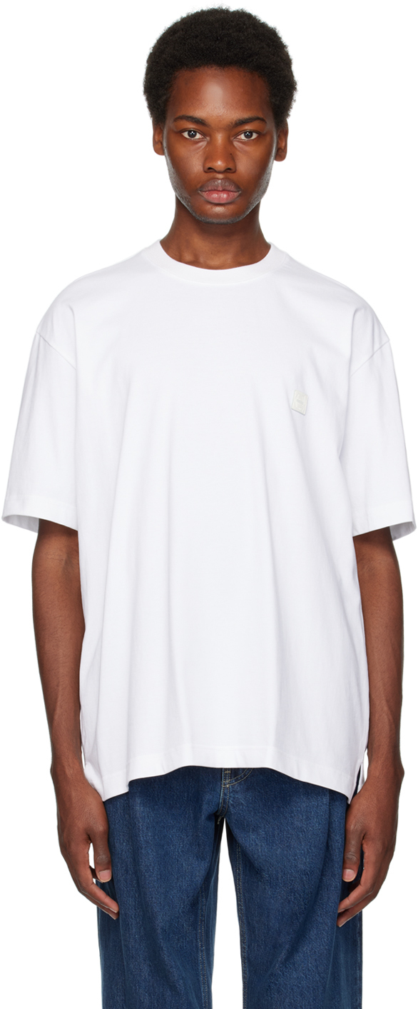 Solid Homme: White Soft Back T-Shirt | SSENSE Canada