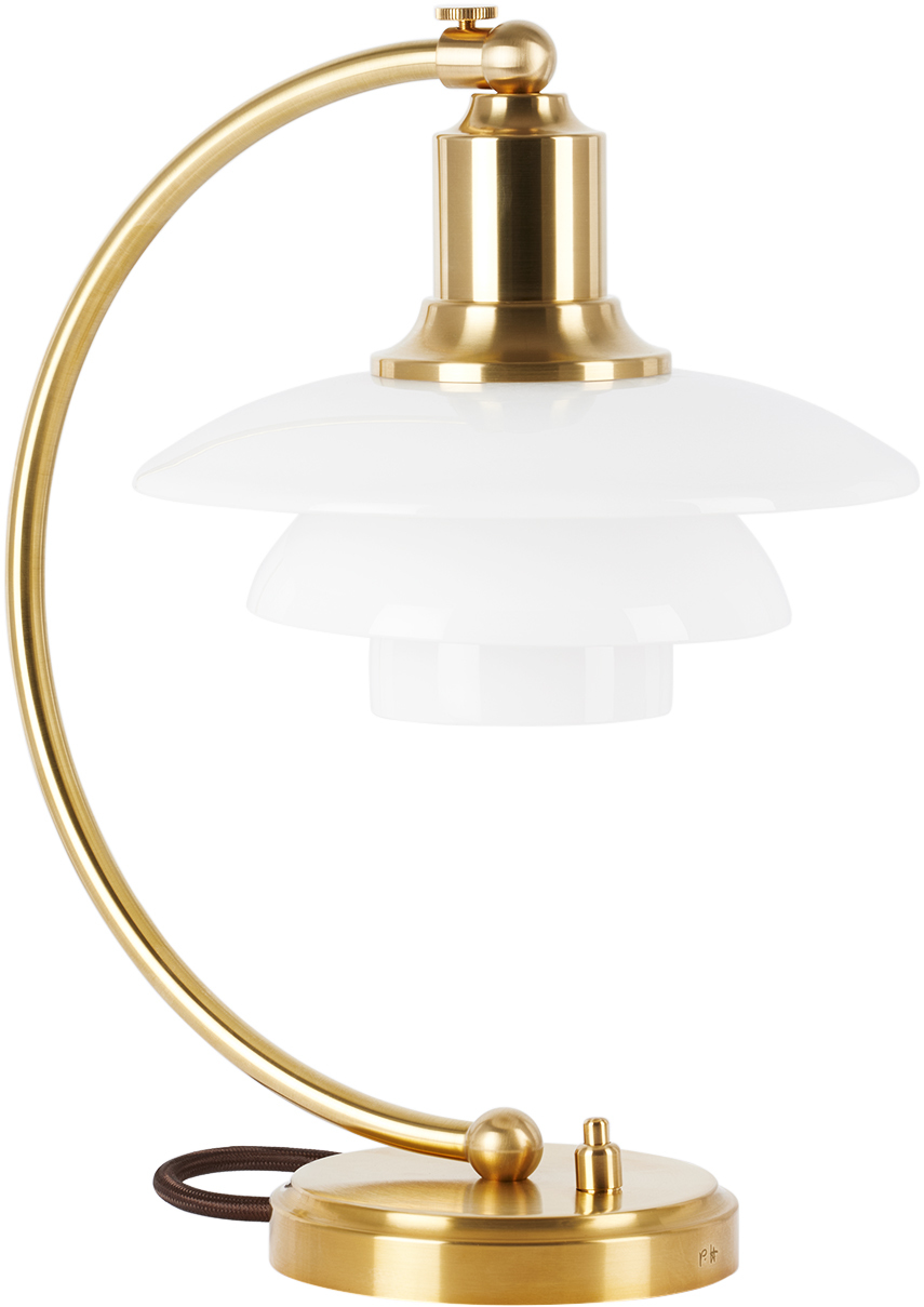 Louis Poulsen Gold Limited Edition Ph 2/2 Luna Table Lamp In Brass