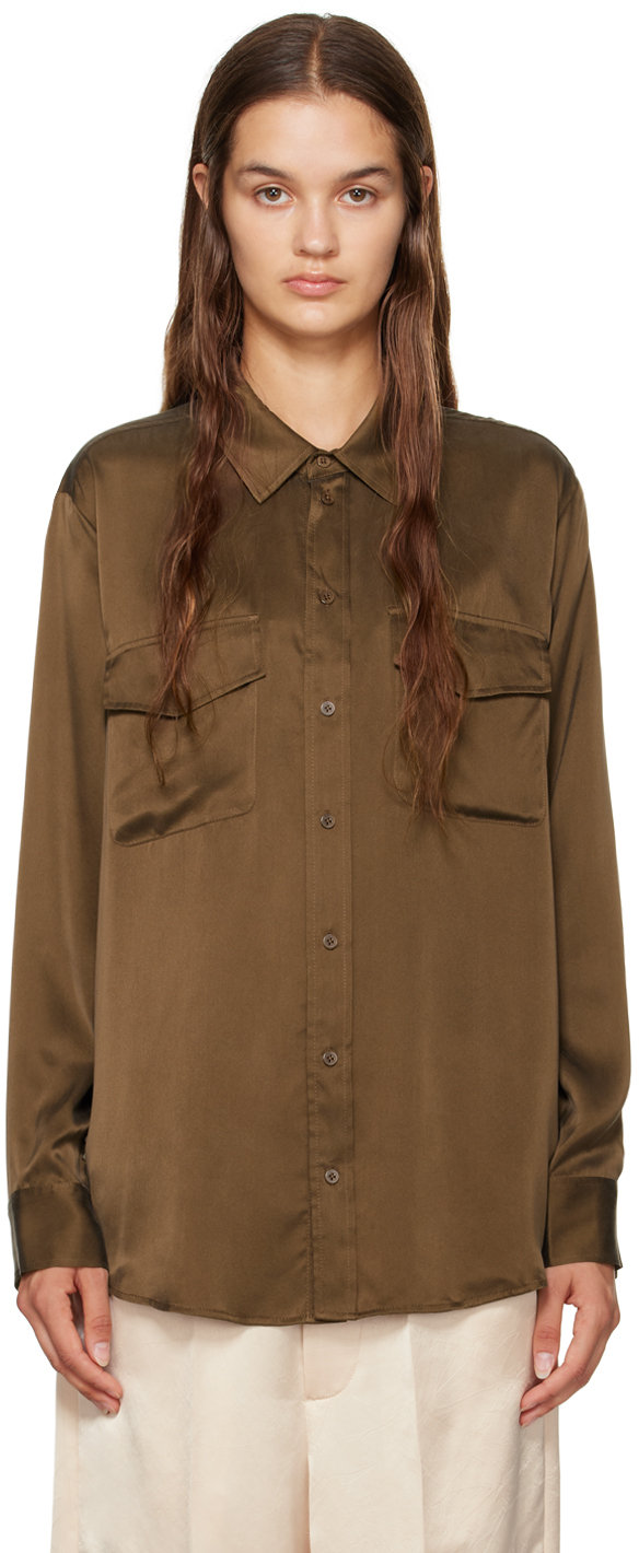 Brown Boyfriend Shirt