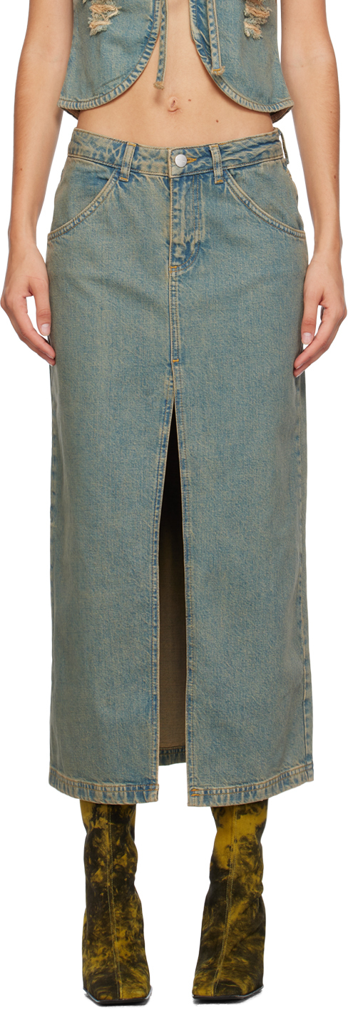 Blue Rowan Denim Maxi Skirt