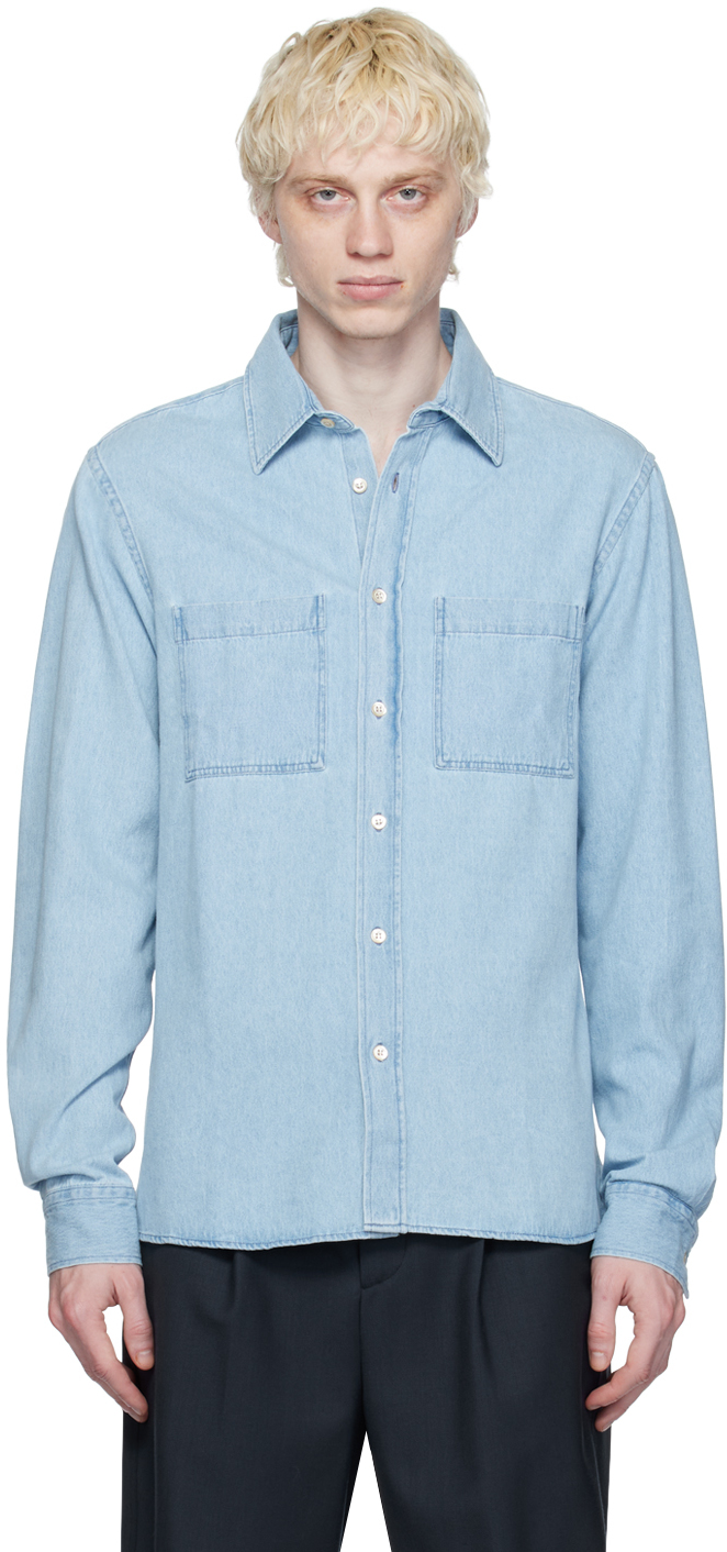 ANOTHER ASPECT: Blue 'Another Shirt 5.0' Shirt | SSENSE