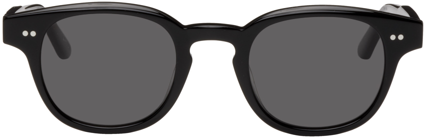 Shop Chimi Black Round Sunglasses In 01 Black