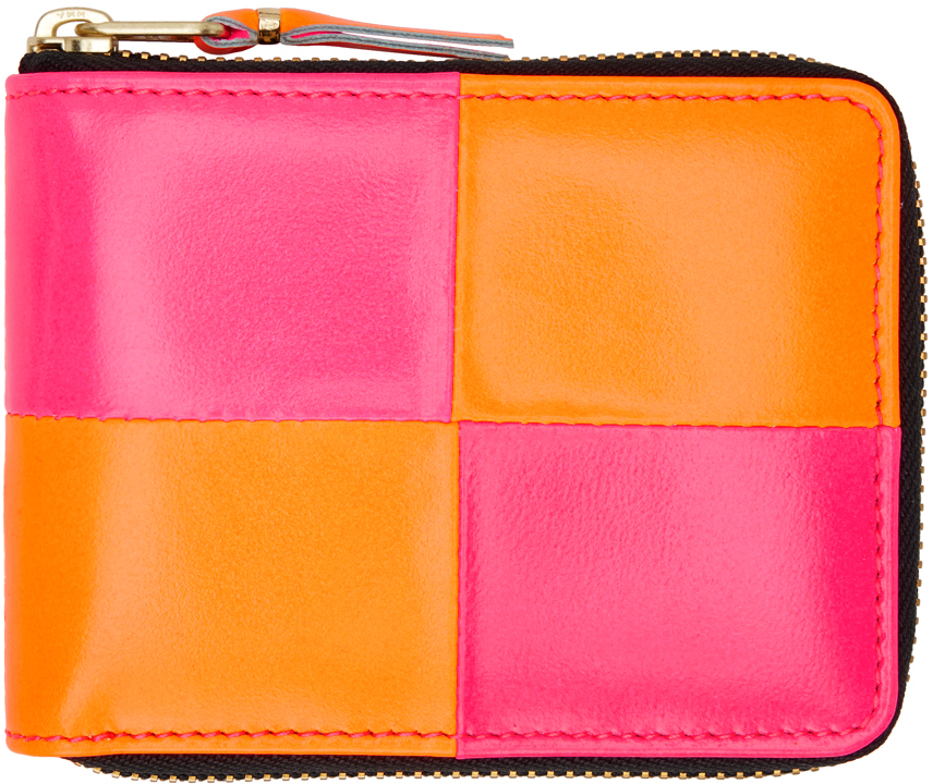 Orange & Pink Fluo Squares Wallet