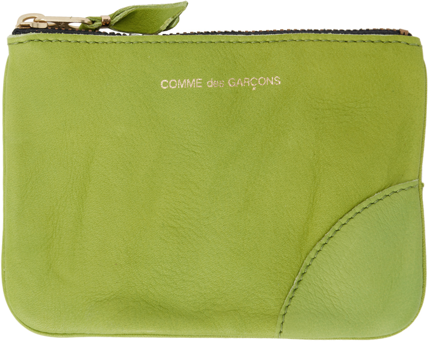 Green Washed Zip Wallet