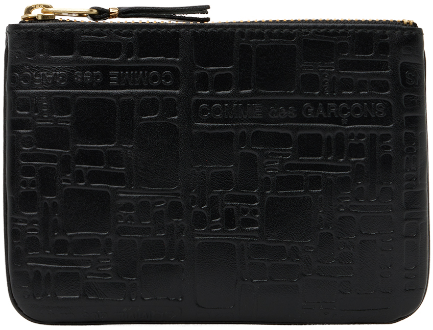 Black Embossed Pouch