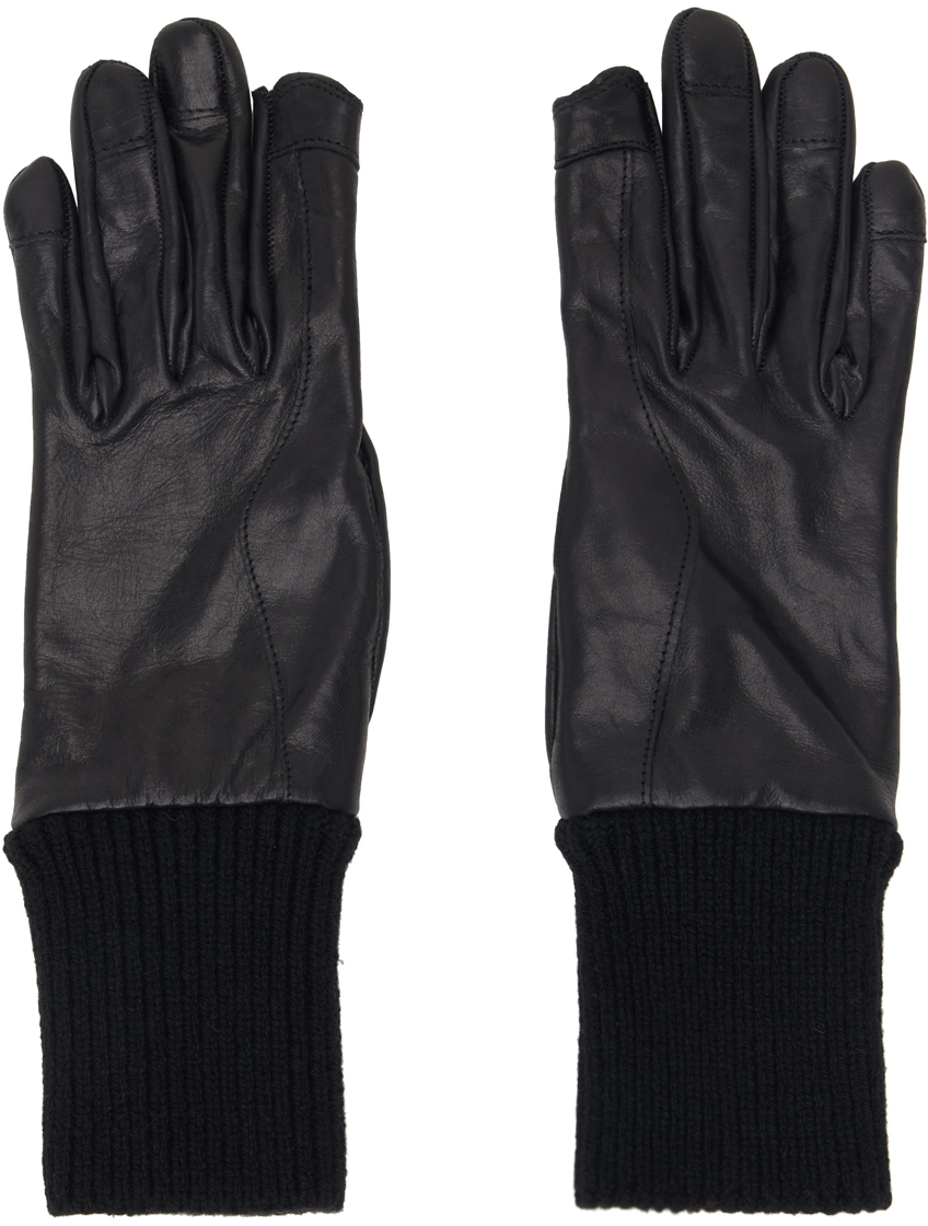 Black Runway Short Ribcuff Gloves