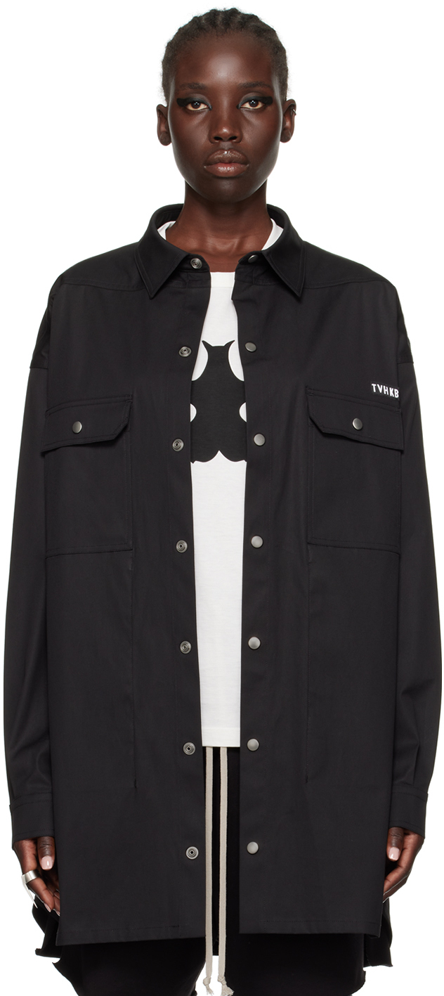 Rick Owens Ssense Exclusive Black Tvhkb Edition Jacket In 9100 Black As Sample