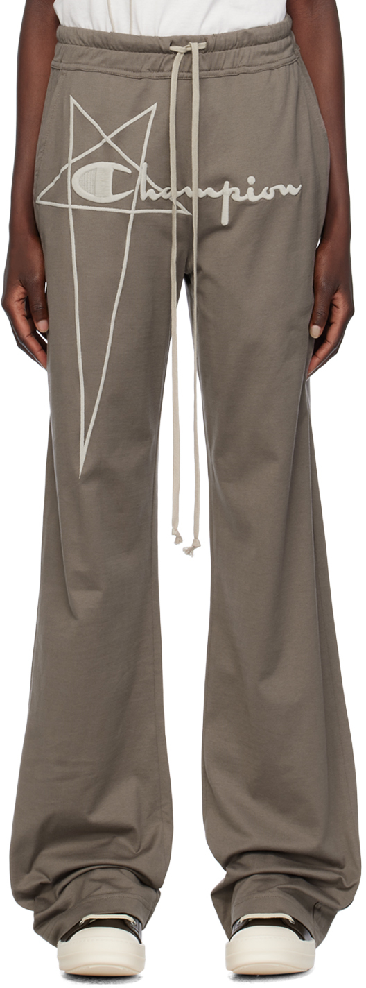 Rick Owens Grey Champion Edition Dietrich Lounge Trousers In 34 Dust