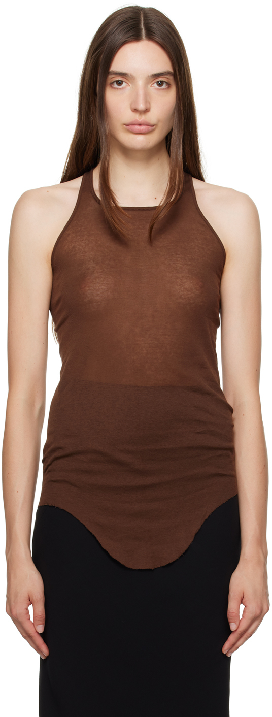 Brown Basic Tank Top