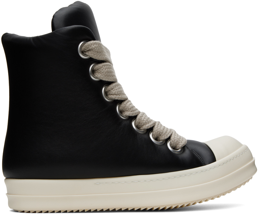 Rick Owens: Black Jumbo Lace Sneakers | SSENSE