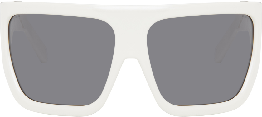 Rick Owens Off-white Davis Sunglasses In 0809 Pearl/black