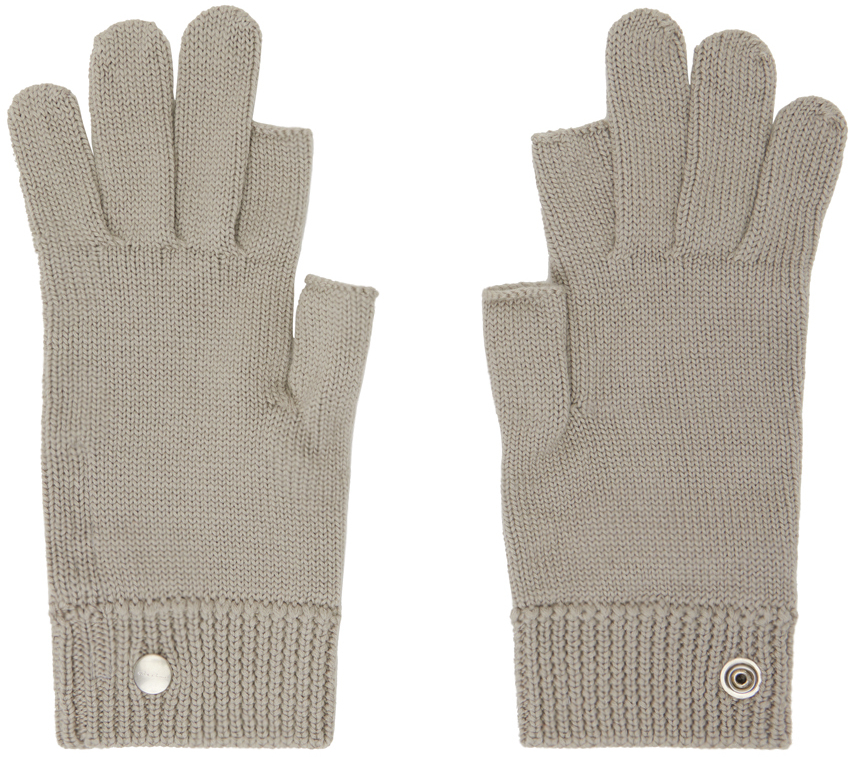 Rick Owens Off-white Touchscreen Gloves In 08 Pearl