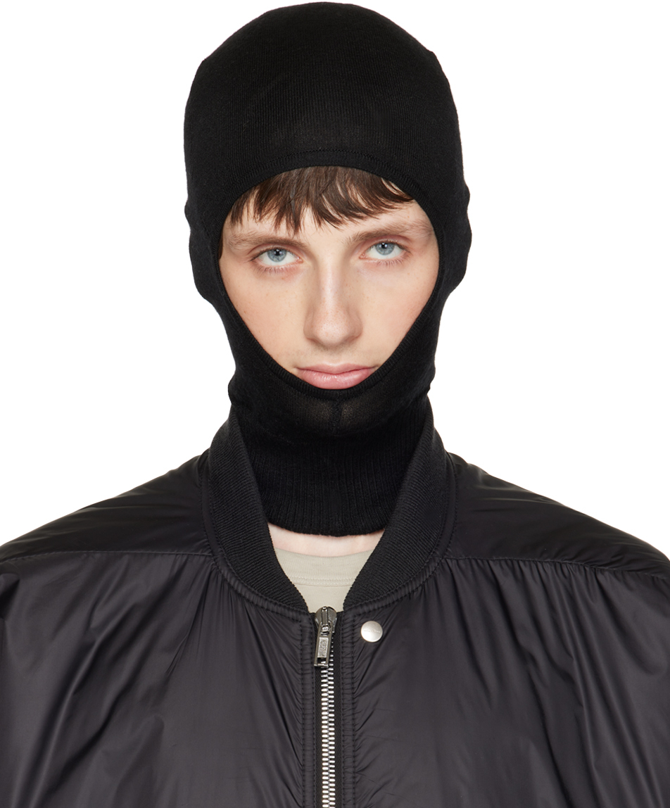 Black Skull Balaclava by Rick Owens on Sale