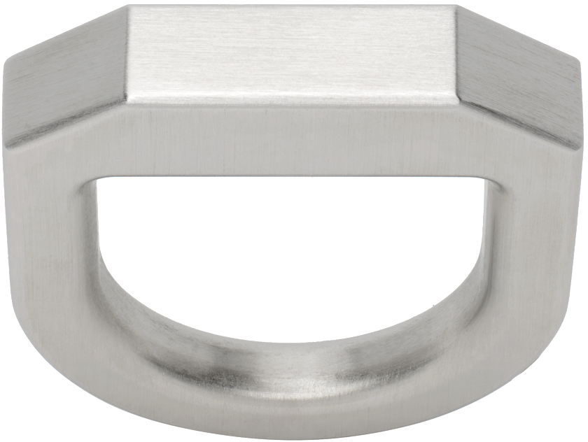 Silver Beveled Ring