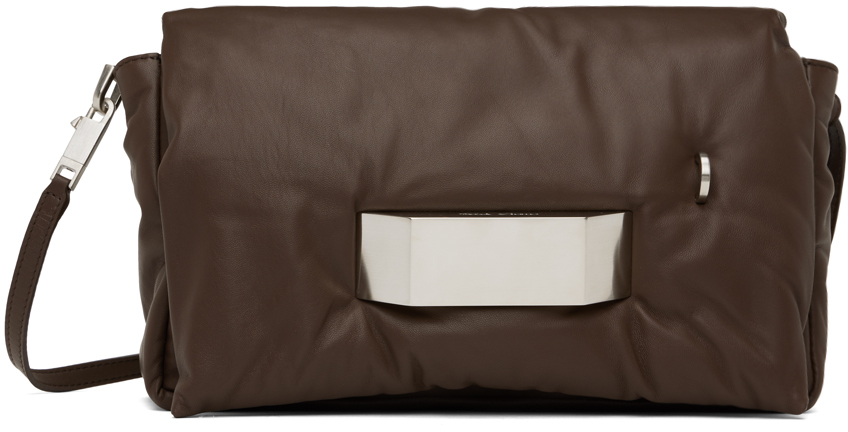 Shop Rick Owens Brown Big Pillow Griffin Bag In 04 Brown