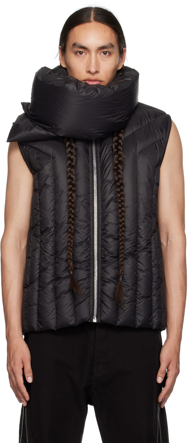 【RICK OWENS】キルティング パッド入り ベスト ブラック Rick Owensのブラック キルティング ダウンベストがセール中