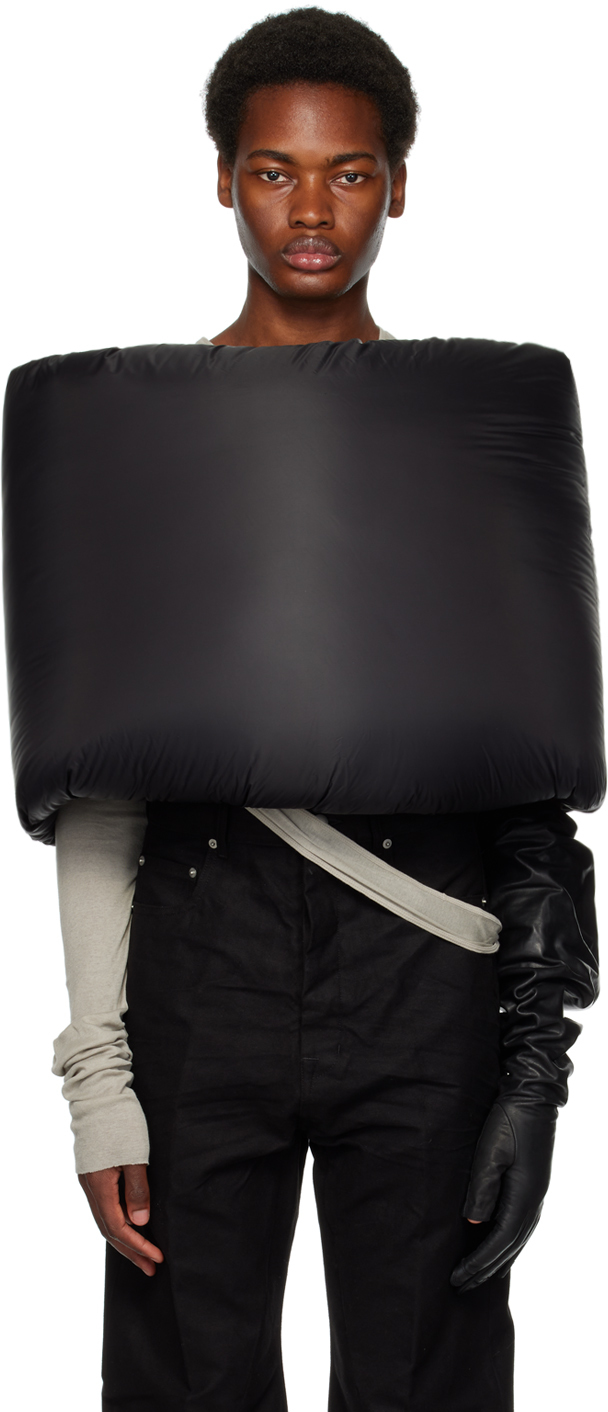 Black Donut Down Tube Top by Rick Owens on Sale