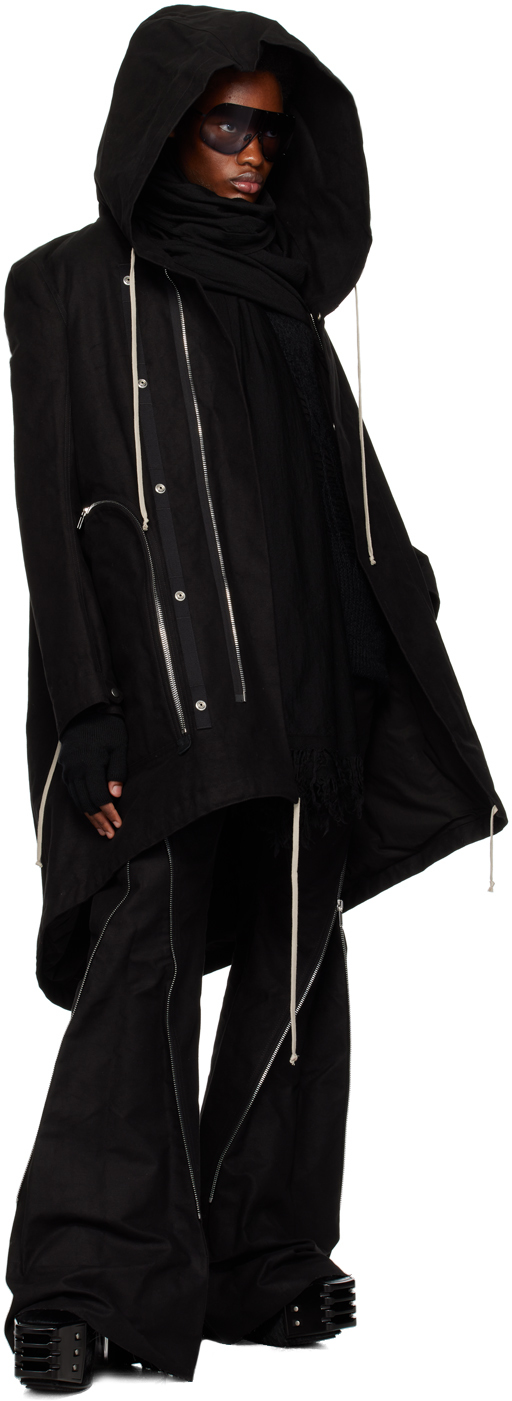 Rick Owens Bauhaus Fishtail Parka in Black | Smart Closet