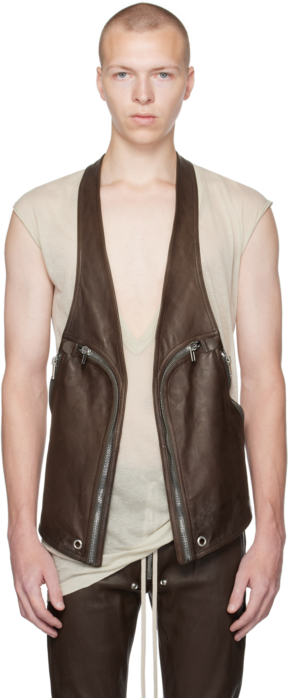 Brown Bauhaus Leather Vest