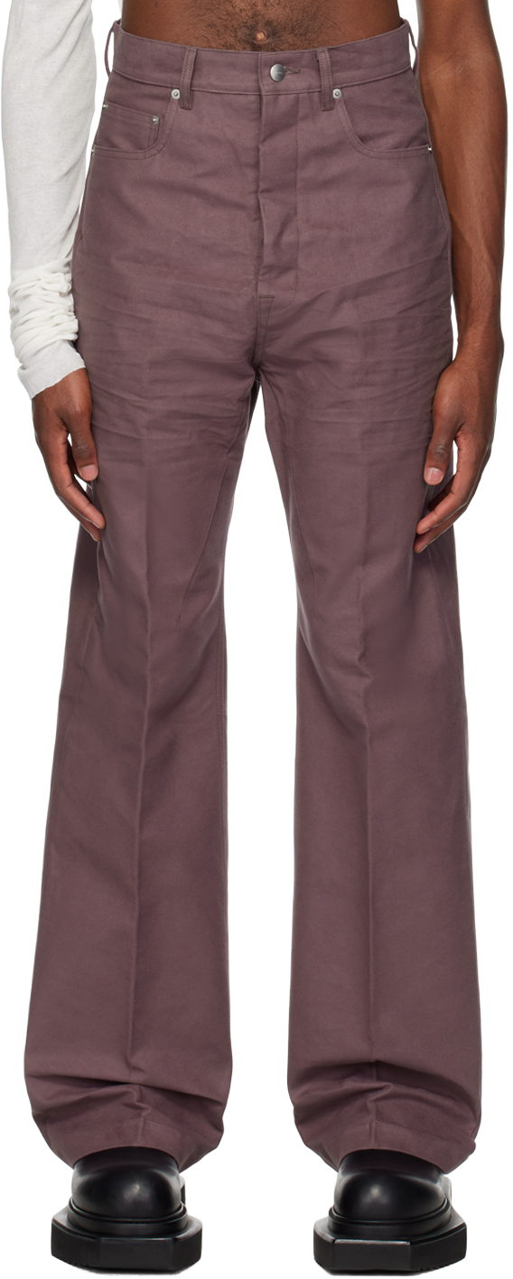 Rick Owens Purple Geth Trousers In 33 Amethyst