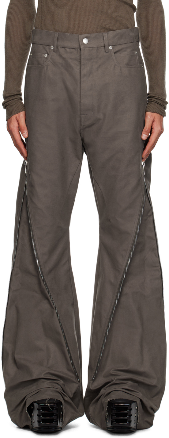 Shop Rick Owens Gray Bolan Banana Trousers In 34 Dust